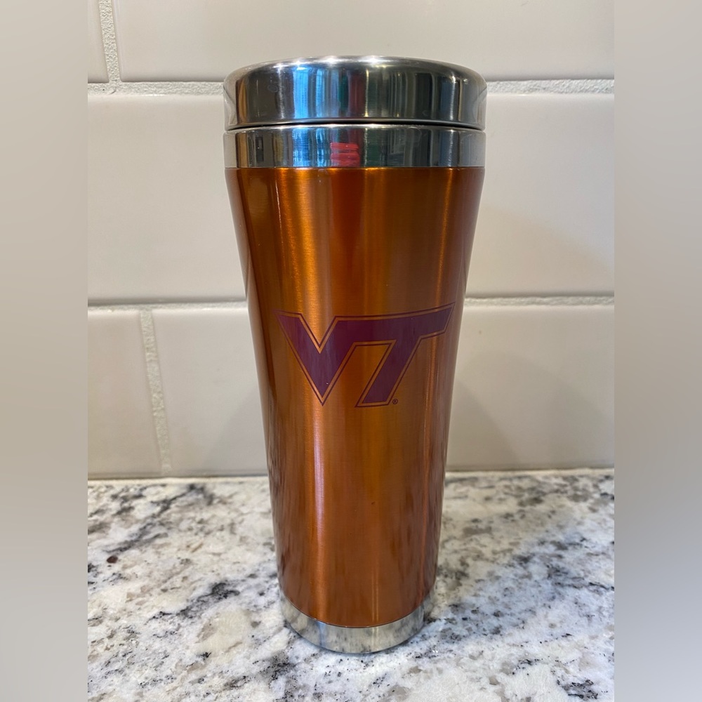 Virginia Tech travel coffee cup